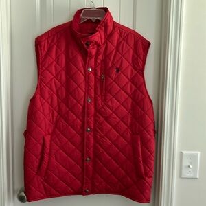Men’s red polo vest